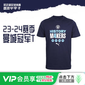 小李子PUMA彪马23-24赛季曼城冠军训练服短袖T恤成人男783466 06