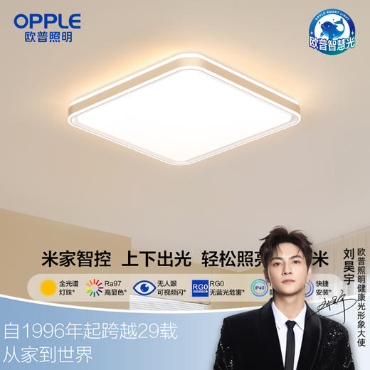欧普（OPPLE）led吸顶灯具家用方形卧室灯怡然儿童现代简约馨房间灯 商品图0