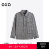 GXG男装 黑白格口袋设计休闲长袖衬衫男 24年秋季热卖G24X033018 商品缩略图0