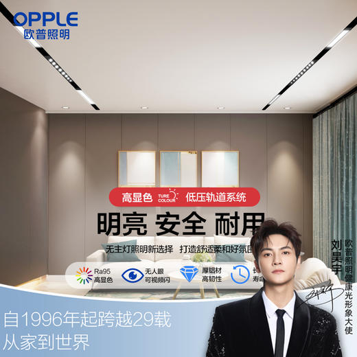 爆款🔥欧普（OPPLE）CX15·磁吸轨道灯嵌入式无主灯客厅照明预埋灯槽低蓝光泛光灯暗装导轨 商品图0
