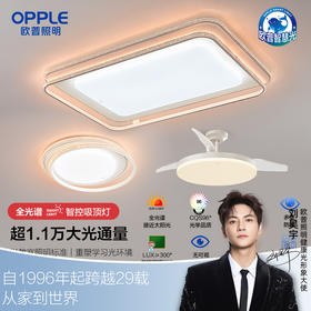 欧普（OPPLE）心织客厅轻奢风仿水晶光效吸顶灯套餐