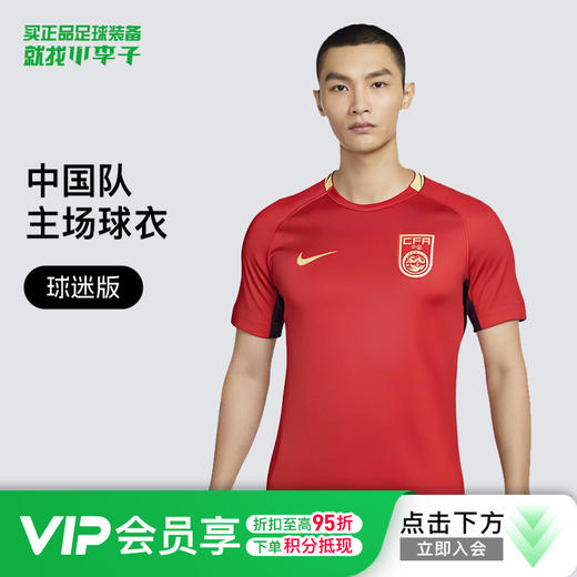 小李子耐克25-26赛季中国队主场球迷版短袖球衣成人男FZ9018-687 商品图0