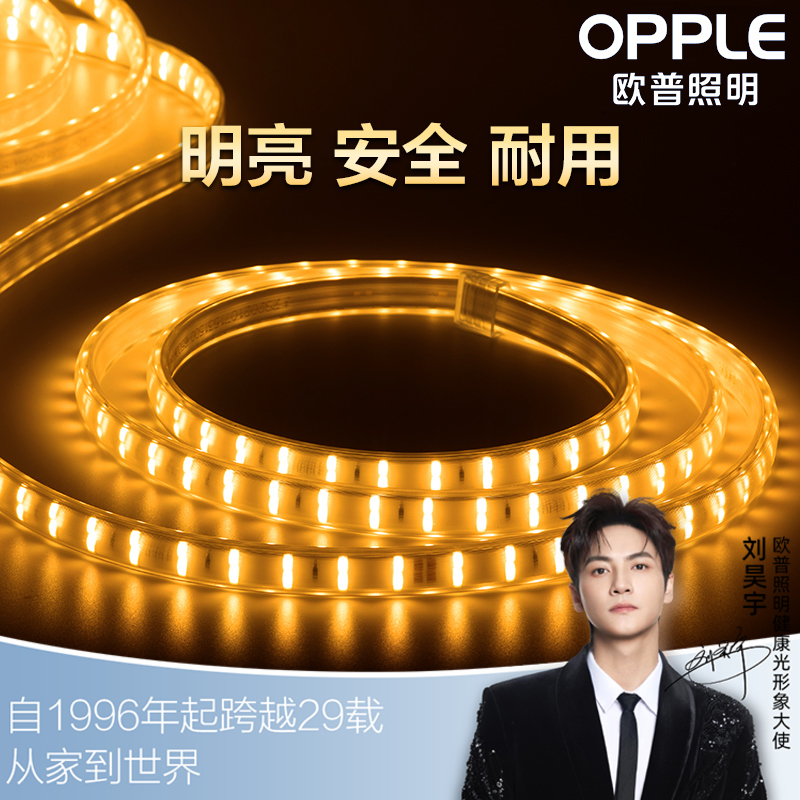 欧普（OPPLE）灯带led霓虹灯条线灯客厅吊顶装饰贴片亮光带无主灯220v恒星