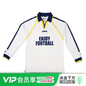 蜂锐定制复古主题球衣廓形足球运动长袖条纹翻领训练足球服