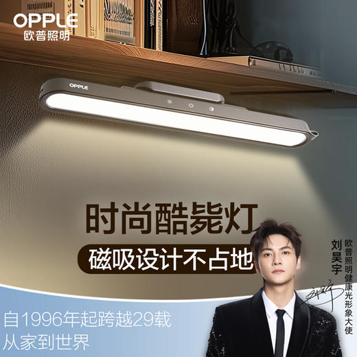 欧普（OPPLE）橱柜灯宿舍学习专用大学生护眼书桌橱柜磁吸LED阅读酷毙灯 商品图0
