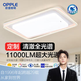 欧普（OPPLE）心舞客厅1m大尺寸奶油风吸顶灯套餐