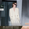 三彩2025夏季新款休闲西装外套九分袖小西服双排扣宽松气质S 商品缩略图0