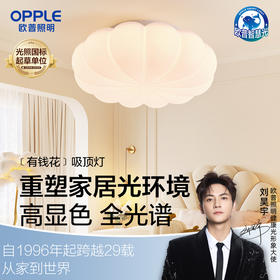 欧普（OPPLE）有钱花卧室奶油风智控儿童房吸顶灯
