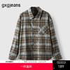 gxg.jeans男装25春磨毛感格子长袖衬衫慵懒衬衫外套#J25D031003 商品缩略图0