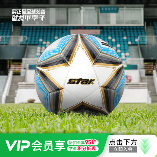 小李子STAR世达PU热粘合技术工艺运动训练5号足球成人男SB165FTB 商品图0
