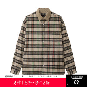 gxg.jeans男装秋季翻领格纹设计长袖衬衫 热卖衬衫 JEX10301423