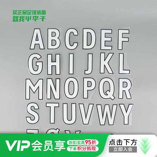 【英超正版印号】23/24/25/26英超白色印字散字母 商品图0