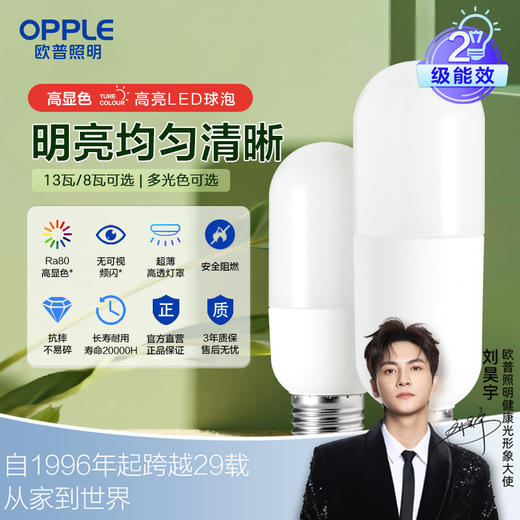 欧普（OPPLE）无影灯泡高显色节能家用大功率超亮E27螺口光源 商品图0