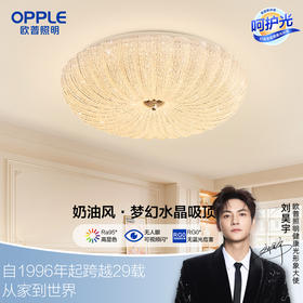 欧普（OPPLE）水晶南瓜卧室轻奢风圆形仿水晶光效吸顶灯