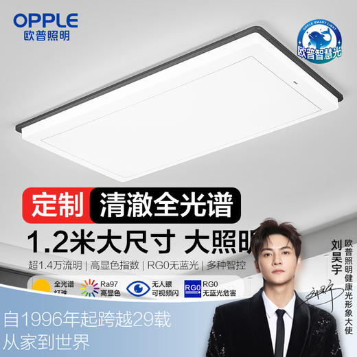 欧普（OPPLE）霜月客厅1.2m大尺寸现代简约新中式吸顶灯套餐 商品图0