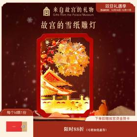 【故宫家居】故宫的雪纸雕灯小夜灯diy博物馆文创新年新婚生日礼物