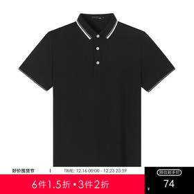 GXG男装夏季纯色简约时尚百搭商务款男士短袖polo衫  K&C