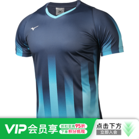 小李子:MIZUNO美津浓 足球V领短袖T恤P2CA840414