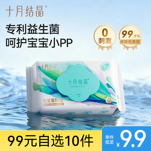 【99元10件】宝宝湿厕纸0刺激益生菌抑菌家庭实惠装孕产妇私处擦屁屁 商品图0