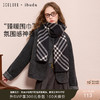 三彩2025新款经典黑白格纹外搭方巾围巾干练精致度通勤保暖百搭女 商品缩略图0
