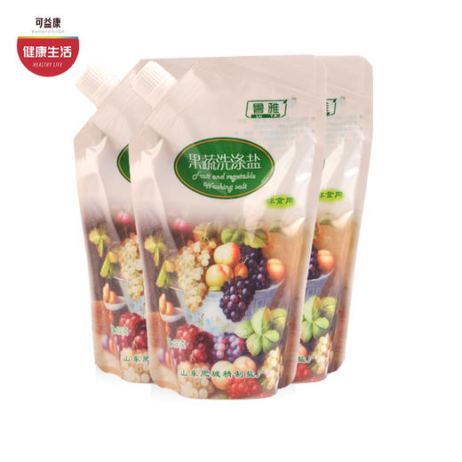 粮票|果蔬洗涤盐 地下千米矿盐 去污不刺激  不损伤食材 400g*3袋 商品图0