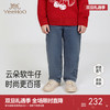 【商场同款】英氏儿童裤子女孩牛仔秋冬新款星星时尚长裤新款 商品缩略图0