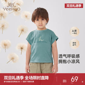 【商场同款】英氏儿童T恤短袖夏装男童上衣透气春夏新款T恤