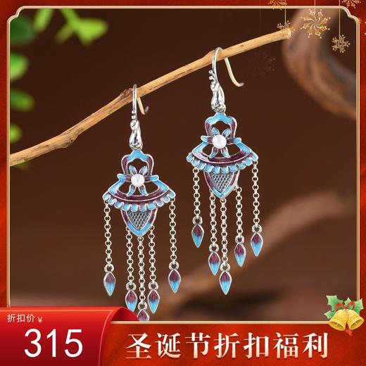 【繁花演绎】S925银景泰蓝镶珍珠耳饰【SCH-SY33378】 商品图0