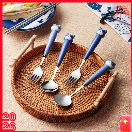 【共禾京品萌宠餐具套装】日式手绘 不易磨损褪色 历久弥新 ~ 商品图0