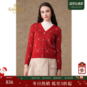 【两色可选】乔万尼针织衫宝石红英伦气质假两件式毛衫EI4M646