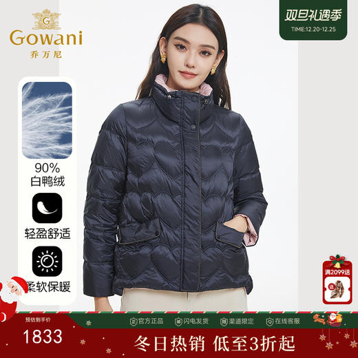 乔万尼羽绒服女冬季新款立领短款ET4T997 商品图0