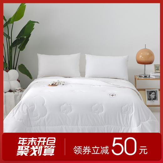 多喜爱 朗旭舒爽棉花被/冬被【里外全棉】【脱脂工艺】【8道除杂】【精美提花】【加厚磨绒】【A类标准】100%全棉新疆棉花被 商品图0