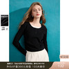 【抗起球】三彩2024冬季新款假两件针织衫撞色圆领抽绳毛衣修身内搭毛衫女M 商品缩略图0
