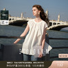 三彩2025夏季新款莱赛尔小衫圆领包肩袖上衣宽松极简风M 商品缩略图0