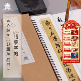 【售完无补-重复链接】西安碑林博物馆【心经长条临摹字帖】赵孟頫行书毛笔书法字帖成人初学者近距离临摹