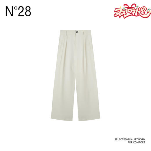 【破价】极简风高腰透气裤子百搭气质垂感直筒通勤西装长裤阔腿休闲裤895111K067 商品图0