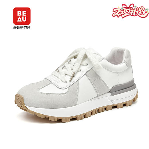Beau Today 简约德训鞋百搭白灰色运动休闲鞋29255 商品图0