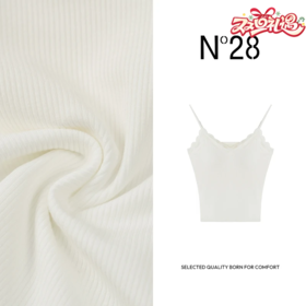 N°28 2025夏季新时尚设计师女款内搭波浪边吊带背心895251P001
