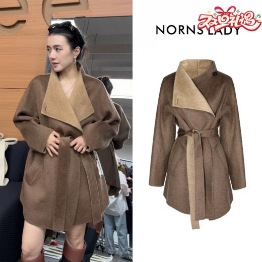 NORNS LADY诺恩 【奢暖老钱】100%骆驼绒毛呢大衣外套一粒扣 H25WS01539 商品图0
