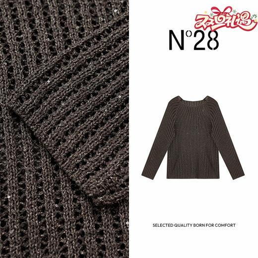 【破价】秋季长袖毛针织衫显瘦设计师时尚气质轻奢打底针织衫 895111M057 商品图0