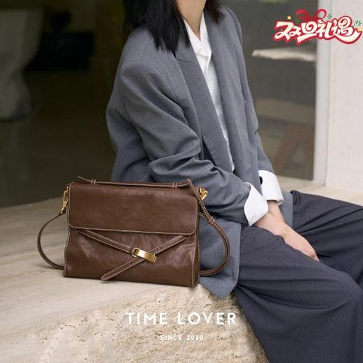 【步履轻盈公文包】TIME LOVER 2025年新款时尚百搭大容量手提斜跨单肩包 商品图0