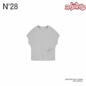N°28 ‘卢浮宫’2025春季新款休闲百搭纯色短袖女士气质短款T恤895131T308