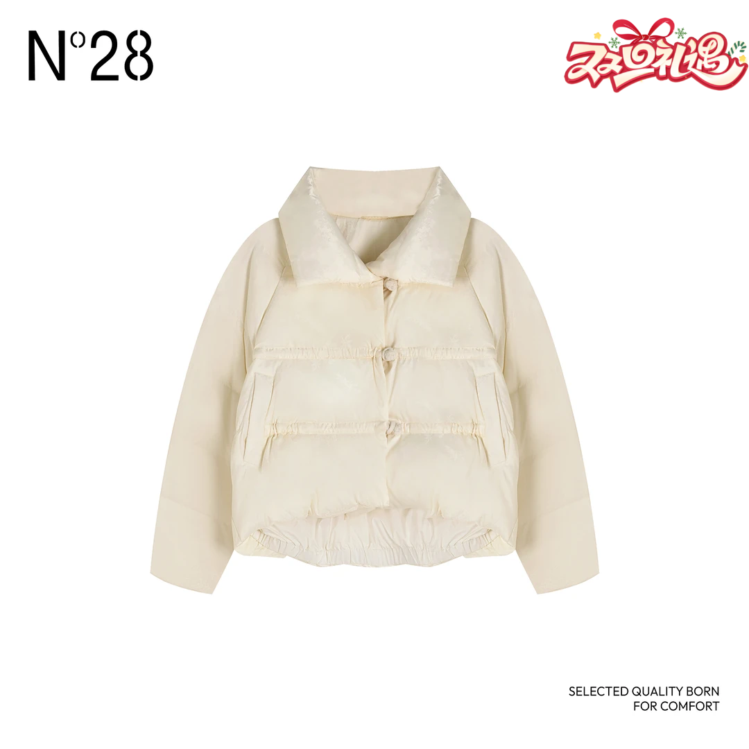 【破价】N°28 秋冬保暖防风白鹅绒服翻领设计感羽绒服外套 8A51Y073
