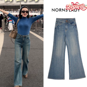 NORNS LADY诺恩 【腿精裤】秋冬新款常规/加绒款 牛仔裤喇叭宽松高腰保暖长裤 H25KK32482/ H25KK324821 