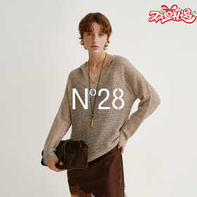 N°28 设计感镂空绵羊毛针织衫女秋季2025新款高级感气质外搭上衣895382M044