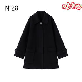 N°28 2025秋冬新款羊毛呢大衣女中长款通勤风显瘦韩版复古气质外套8855A1D598 