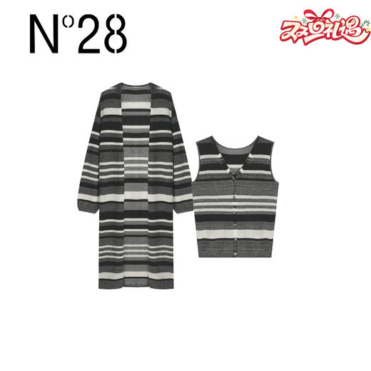 【破价】秋冬款设计师条纹女装气质时尚休闲保暖套装9A51Z007 商品图0