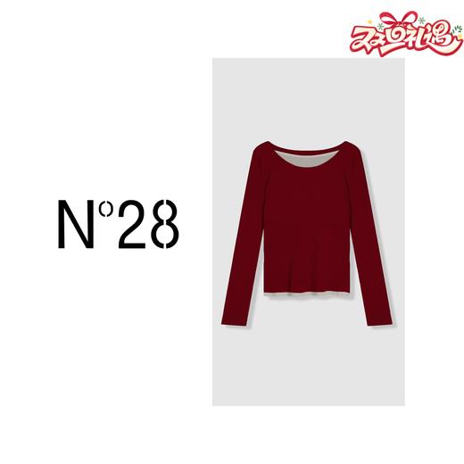 【破价】N°28 百搭正肩显瘦长袖毛衫假两件打底衫上衣9A31T257 商品图0