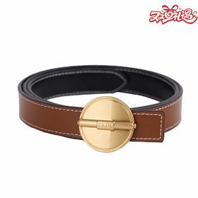 SADI萨迪【月光宝盒】百搭女士圆扣皮带穿搭拼色时尚光面扣腰带SDP80296