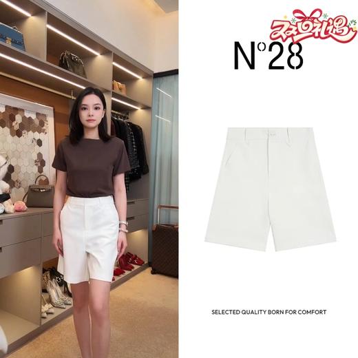 N°28 2025夏季设计师新款时尚百搭女士短裤宽松中腰潮流薄款裤子895241K109 商品图0